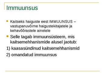 Esitlus-Kaitse haiguste eest #3