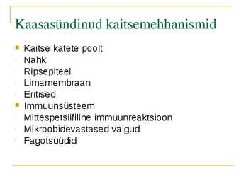 Esitlus-Kaitse haiguste eest #5
