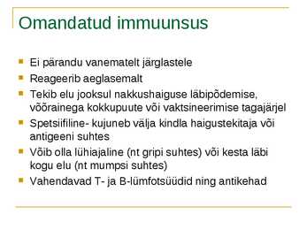 Esitlus-Kaitse haiguste eest #7