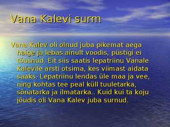 Kalevipoja teine lugu esitlusena #2
