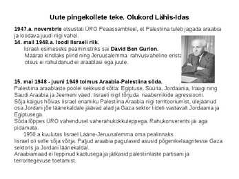 Esitlus-Kriisid ja sõjad pärast II MS #2