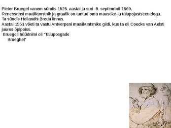 Pieter Bruegheli elulooesitlus #2