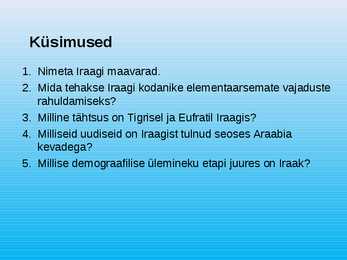 Iraak powerpoint-esitlus #2