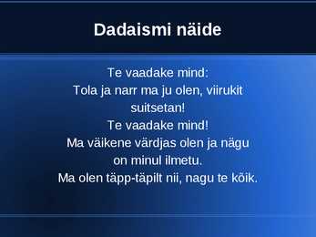 Dadaismi esitlus #5