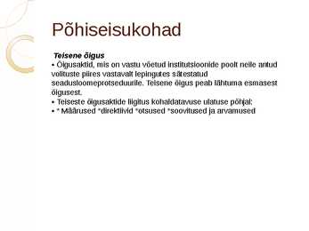 MILLES SEISNEB EUROOPA LIIDU TEISESTE ÕIGUSALKTIDE OLEMUS #3