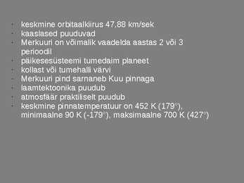 Maa-rühma planeedid #5