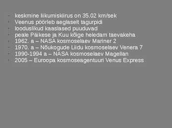 Maa-rühma planeedid #8