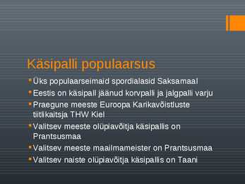 Käsipall Esitlus #4