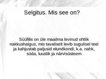 Seksuaalkasvatus- Süüfilis #2