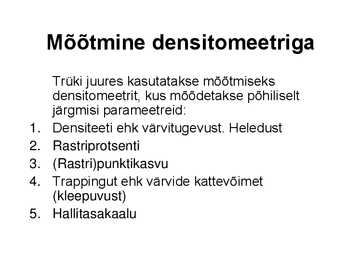 Mõõtmise slaidid #2