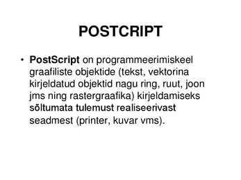 Postscript #2