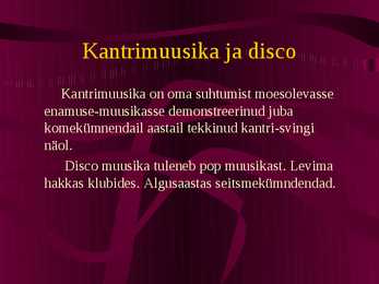 Pop- ja rockmuusika stiilid #13