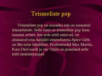 Pop- ja rockmuusika stiilid #15