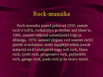 Pop- ja rockmuusika stiilid #22