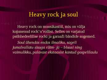 Pop- ja rockmuusika stiilid #5