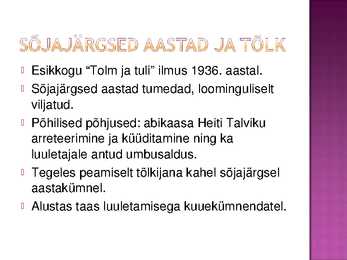 Betti Alveri elukäik #6