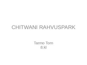 CHITWANI RAHVUSPARK