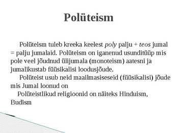 Maailma usundid - esitlus #4