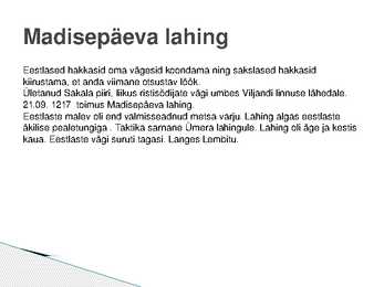 Muistne vabadusvõitlus-POWERPOINT #15