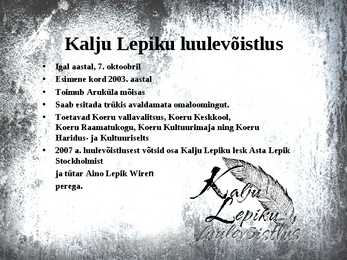 Kalju Lepiku looming #5