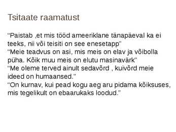 Kurt Vonnegut - Esitlus Tutvustamine #6