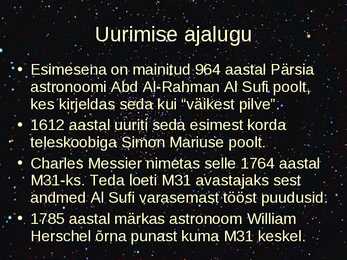 Andromeeda Galaktika #4