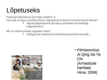 Hiina ühelapsepoliitika-esitlus #10
