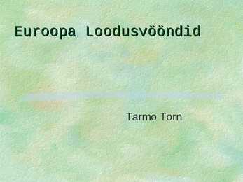 Euroopa Loodusvööndid