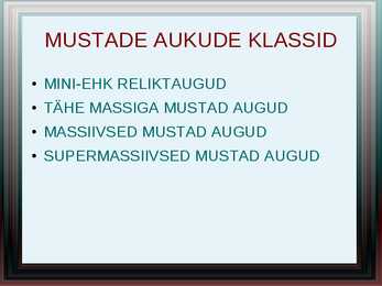 Must auk - esitlus #8