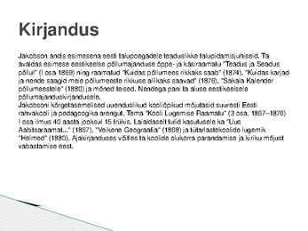 Carl Robert Jakobson eluloo kirjeldus #5