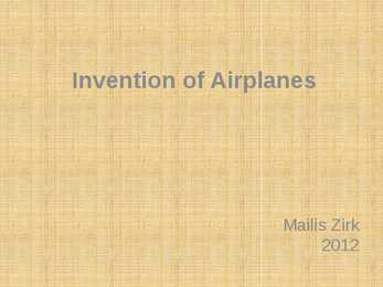 Invention of the Airplane