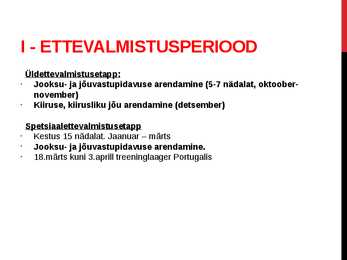 Noore kergejõustiklase aastane treeningplaan - esitlus #3