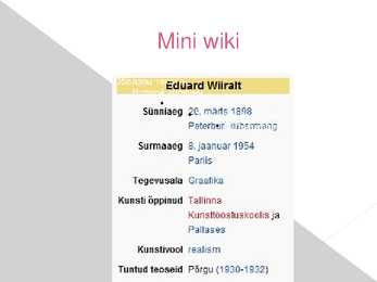 Eduard Wiiralti elulugu ja looming #2