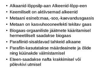 Alkeenid ja alkaanid #3