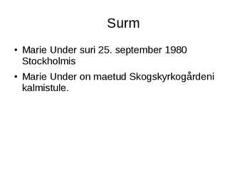 Marie Under - Eesti luule hing #16