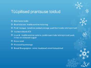 Prantsuse köögi ülevaate esitlus #14