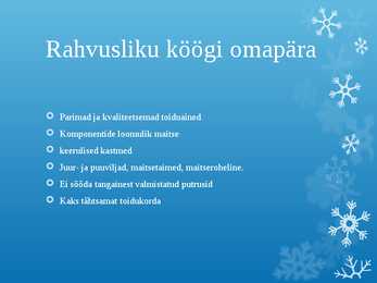 Prantsuse köögi ülevaate esitlus #3