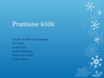 Prantsuse köögi ülevaate esitlus
