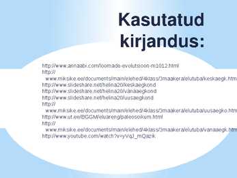 Loomade evolutsiooni esitlus #12