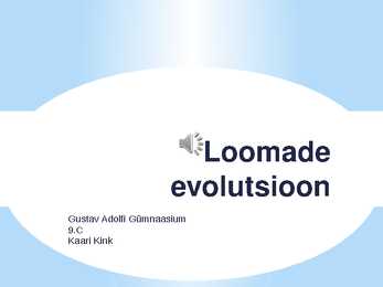 Loomade evolutsiooni esitlus