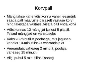 Korvpalli esitlus #2