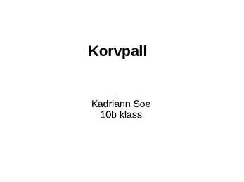 Korvpalli esitlus
