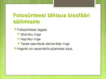 Fotosünteesi esitlus #11