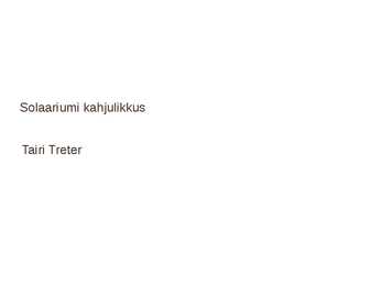 Solaariumi kahjulikkus