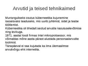 Teaduse ja tehnika areng 20 sajandil #8
