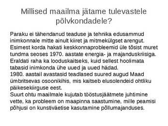 Teaduse ja tehnika areng 20 sajandil #10