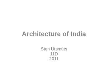 Indian Architecture