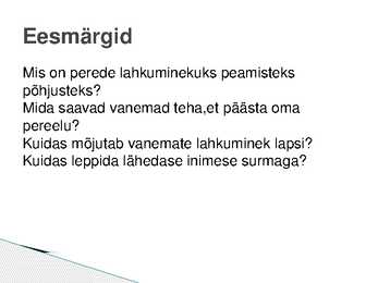Kriisid peres ja toimetulek #2