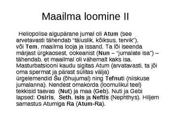 Vana-Egiptuse maailmapilt-powerpoint #3