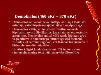 Vana-Kreeka filosoofid #5
